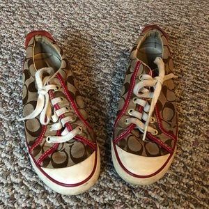 Coach Sneakers with Patent Leather Trim